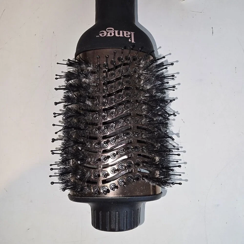 L’ange 2 in 1 Volumizing Brush Hair Dryer AB313 3” Black Lange  Rose Gold